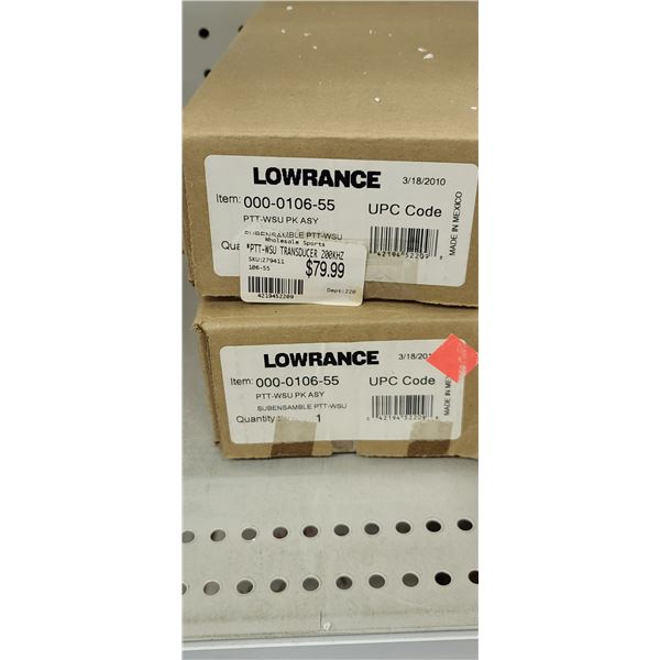 LOWRANCE PTT-WSU TRANSDUCER 200KHZ QTY X2, $160