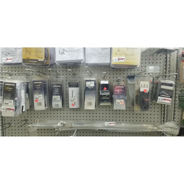 ALL LOWRANCE TRANSDUCERS AND ACCESSORIES (20+/-) RETAIL VALUE $1,200