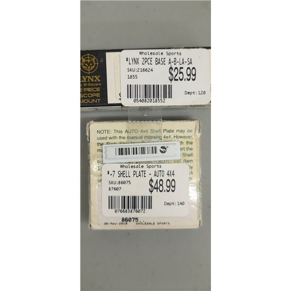 RCBS SHELL PLAE AUTO 4X4 #7, AND LYNX BASE