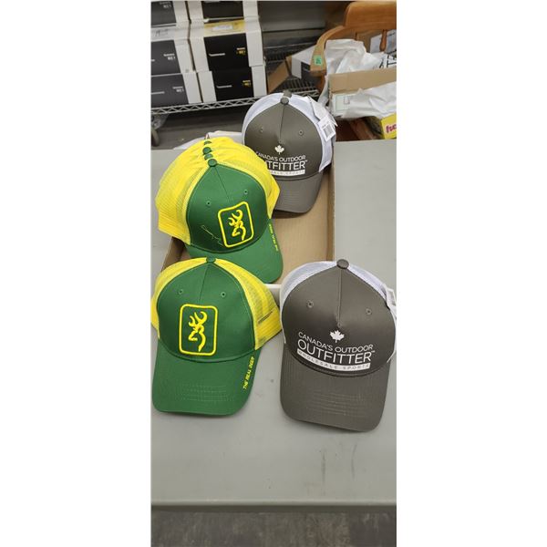 5 BROWNING HATS AND 5 WHOLESALE SPORTS HATS AT $21 EACH