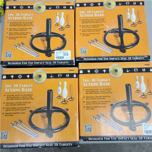 THE 3D TARGET ACTION BASE QTY 4 RETAIL VALUE $160