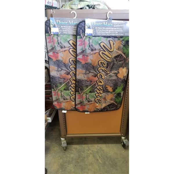 TWO CAMO WELCOME FLOOR MATS