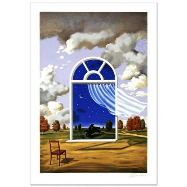 Rafal Olbinski- Hand Pulled Original Lithograph "Nocturne in E Flat Major"