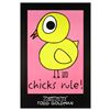 Image 1 : "Chicks Rule" Collectible Lithograph (24" x 36") by Renowned Pop Artist Todd Goldman.