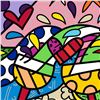 Image 2 : Romero Britto "Wine Country Yellow" Hand Signed Limited Edition Giclee on Canvas; COA