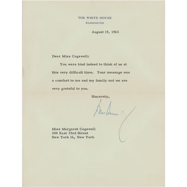 John F. Kennedy Typed Letter Signed as President