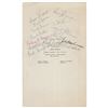 Image 1 : John F. Kennedy and Harry S. Truman Signed Seating List for a DNC Dinner Honoring Eleanor Roosevelt