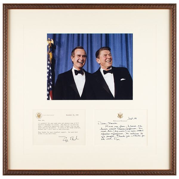 Ronald Reagan and George Bush Signed Letters