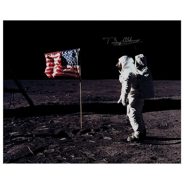 Buzz Aldrin Signed Oversized Photograph