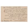 Camille Pissarro Autograph Letter Signed
