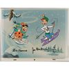 Image 1 : Bill Hanna and Joe Barbera Signed Production Cel from The Flintstones
