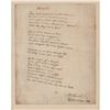 Image 1 : Charles Lamb Signed Handwritten Acrostic Poem