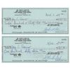 Image 1 : Johnny Cash (2) Signed Checks