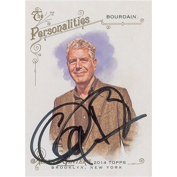 Anthony Bourdain Signed Trading Card