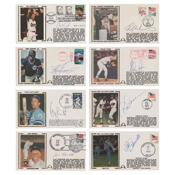 Baseball Hall of Famers (8) Signed Covers