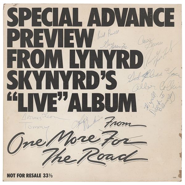 Lynyrd Skynyrd Signed Album