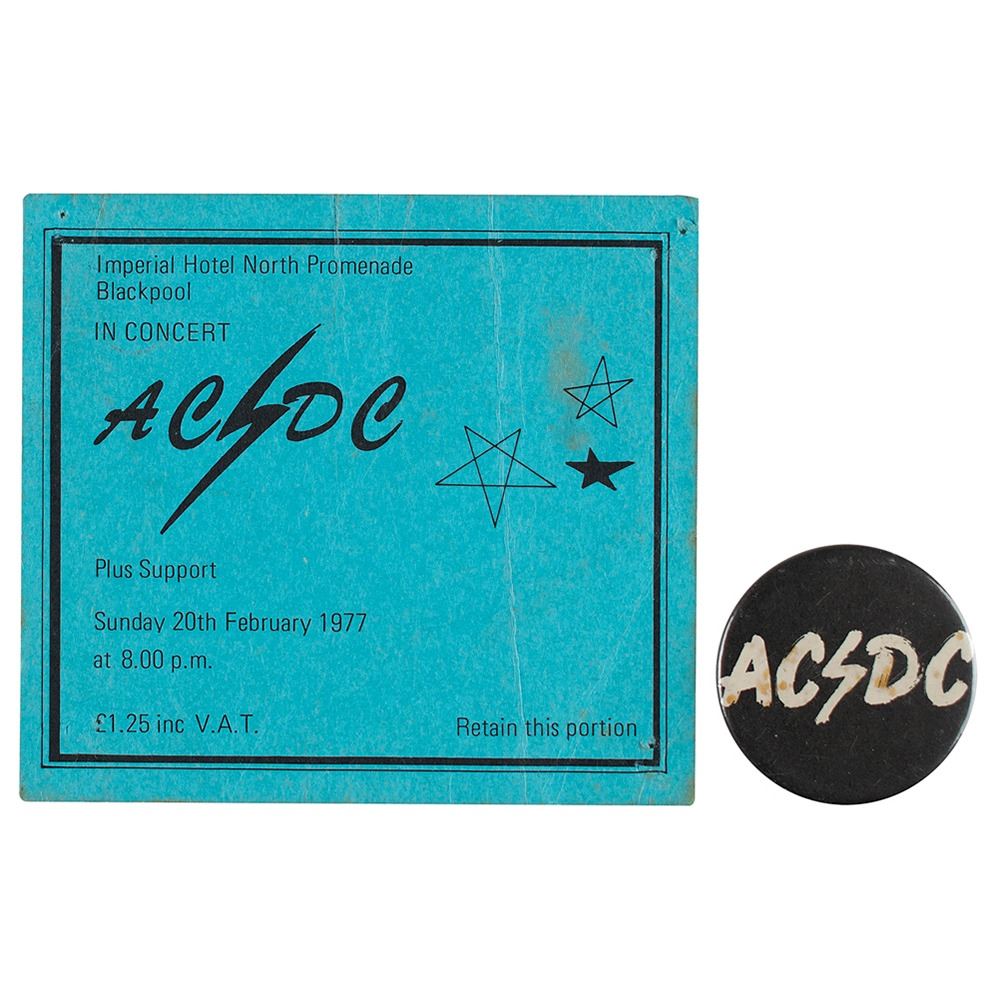 AC/DC Ticket and Button