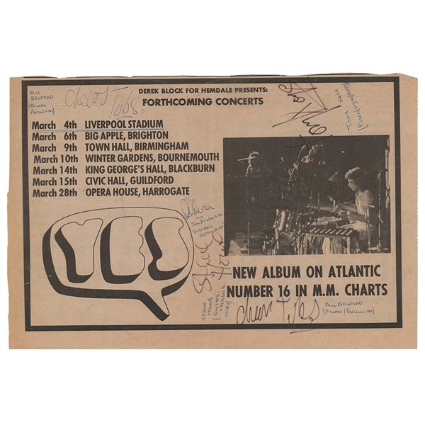 Yes Signed Newspaper Ad