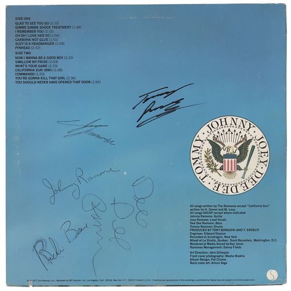 Ramones Signed Album