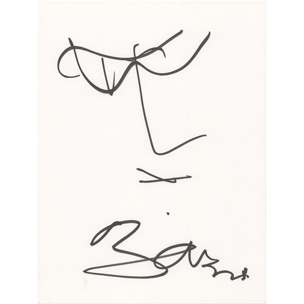 U2: Bono Signed Sketch