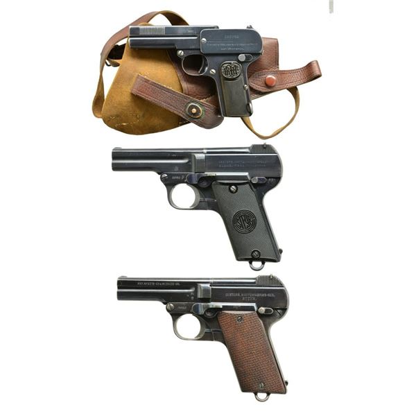 3 EUROPEAN SEMI-AUTOMATIC PISTOLS.