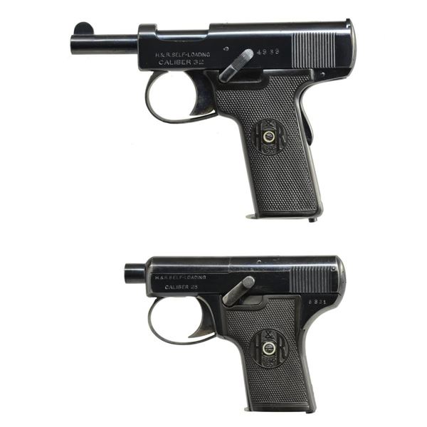2 HARRINGTON & RICHARDSON SELF LOADING PISTOLS.