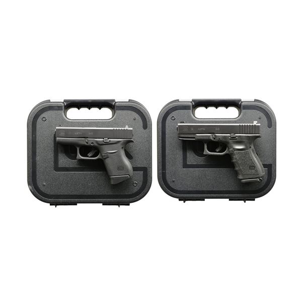 GLOCK 43 SUB-COMPACT & 19 SEMI AUTO PISTOLS.