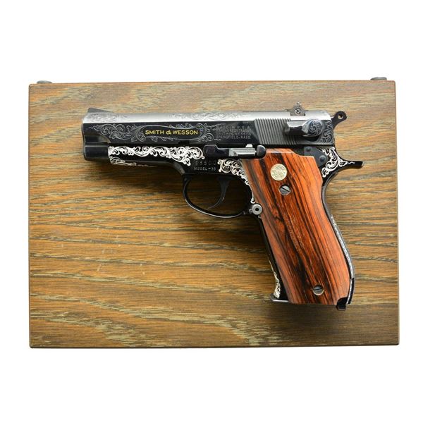 SMITH & WESSON MODEL 39 ALVIN WHITE ENGRAVED