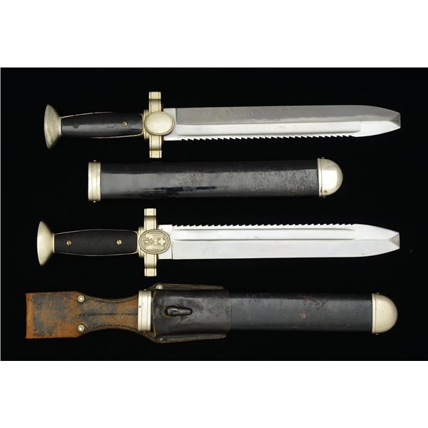 2 WWII GERMAN RED CROSS ENLISTED DAGGERS.