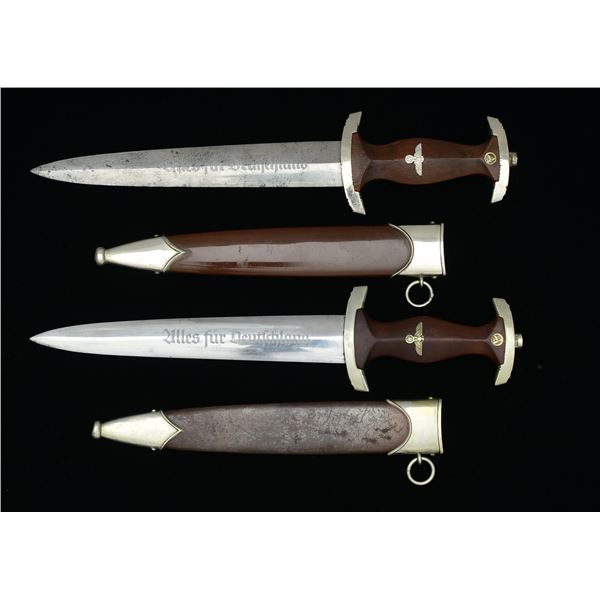 2 WWII GERMAN SA DAGGERS.