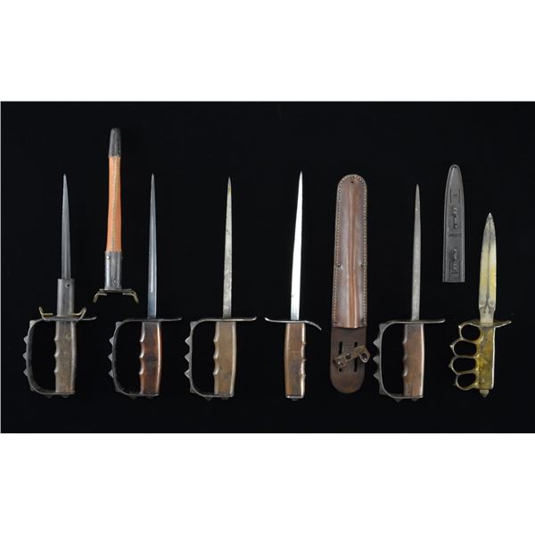 6 US MILITARY TRENCH KNIVES.
