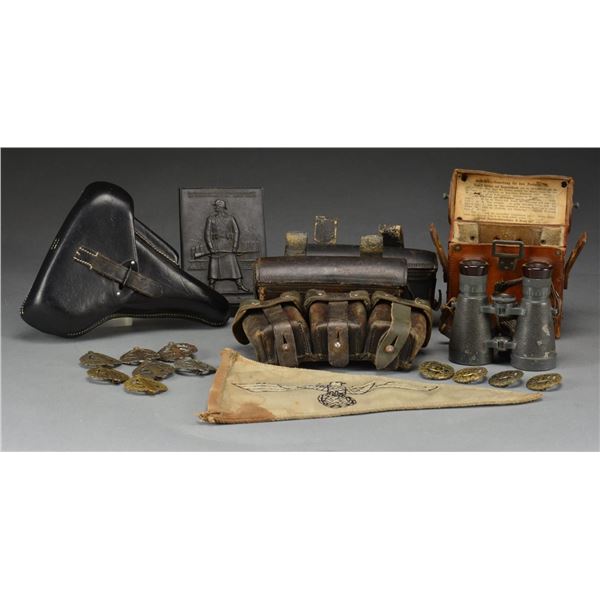 WWI & WWII GERMAN FIELD GEAR, SPORTS BADGES &