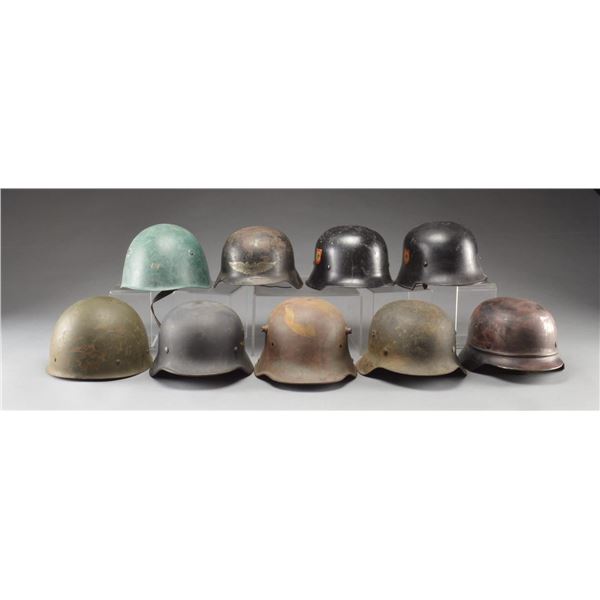 WWII GERMAN HELMETS & OTHER EUROPEAN HELMETS.