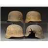 Image 1 : 4 WWII GERMAN ARMY HELMETS.
