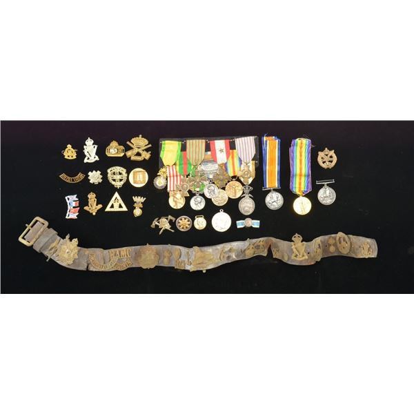 WONDERFUL GROUP OF MOSTLY FRENCH MILITARY MEDALS &