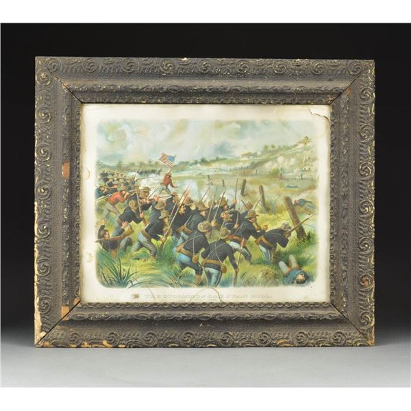 FRAMED PRINT TITLED ï¿½THE STORMING OF SAN JUAN