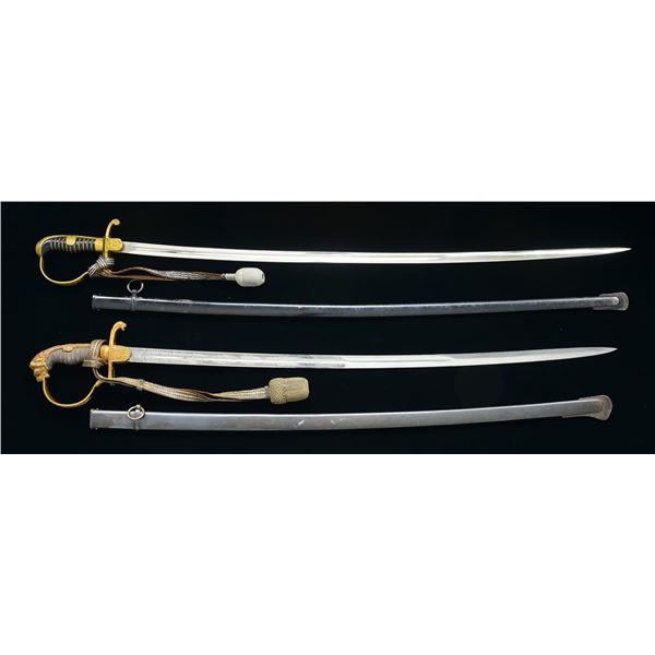 2 WWI GERMAN OFFICERï¿½S SWORDS.