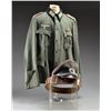 Image 1 : WWII GERMAN TUNIC, VISOR CAP & BELT FOR MAJOR