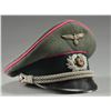 Image 6 : WWII GERMAN TUNIC, VISOR CAP & BELT FOR MAJOR