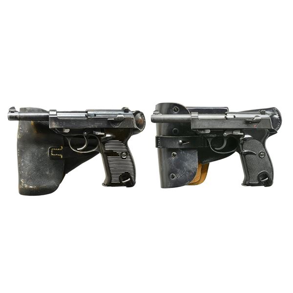 2 SEMI AUTO PISTOLS: SPREEWERKE P38 & WALTHER P1.