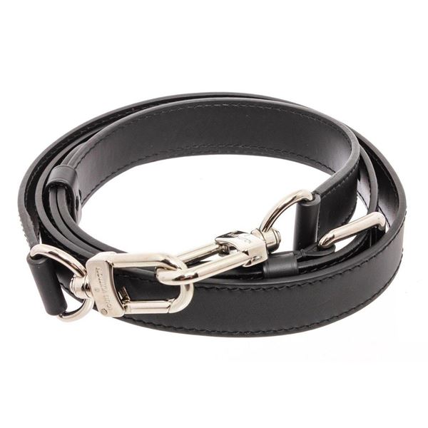 Louis Vuitton Black Leather SHW Keepall Luggage Shoulder Strap