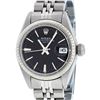 Image 1 : Rolex Ladies Stainless Steel Black Index Dial 26MM Datejust Wristwatch