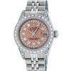 Image 1 : Rolex Ladies Stainless Steel Quickset Salmon Diamond Lugs Jubilee Datejust Wrist