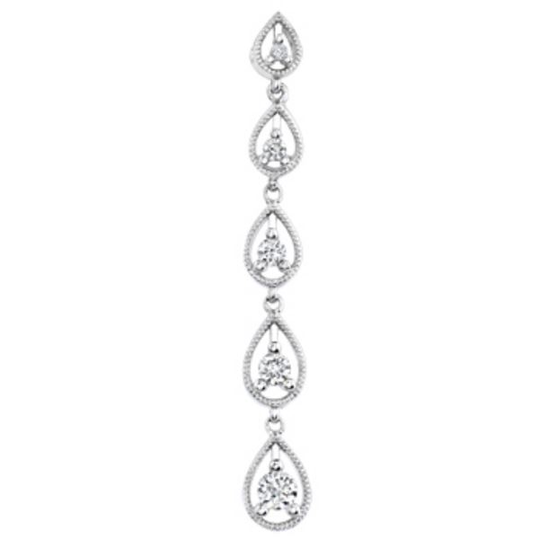 14k White Gold 0.33CTW Diamond Pendant, (SI3/G-H)