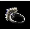 Image 3 : 14KT White Gold 4.33 ctw Tanzanite and Diamond Ring