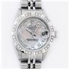 Image 1 : Rolex Ladies Stainless Steel Pink MOP Pyramid Diamond Datejust Wristwatch 26MM