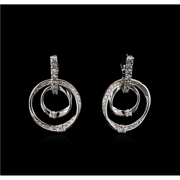 1.46 ctw Diamond Earrings - 14KT White Gold