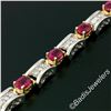 Image 4 : 14kt White and Yellow Gold 10.60 ctw Pink Tourmaline and Diamond Statement Brace