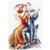 Image 1 : TANGO Paris Dance ART Print Watercolor 24x32 #1851629