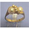 Image 1 : 14K YG Pearl and Diamond Ring Size 7 #1851834